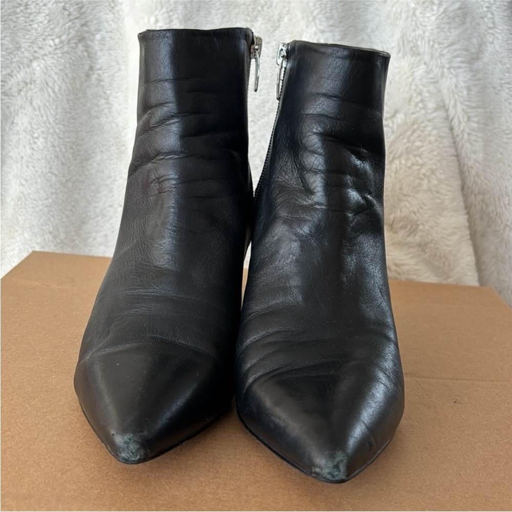Marc Fisher Black Leather Ankle Booties